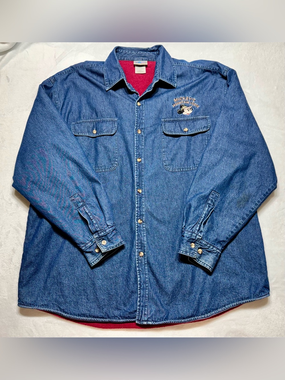 Vintage Disneyland Resort Mickey Mouse Mountain Lodge Denim Jacket